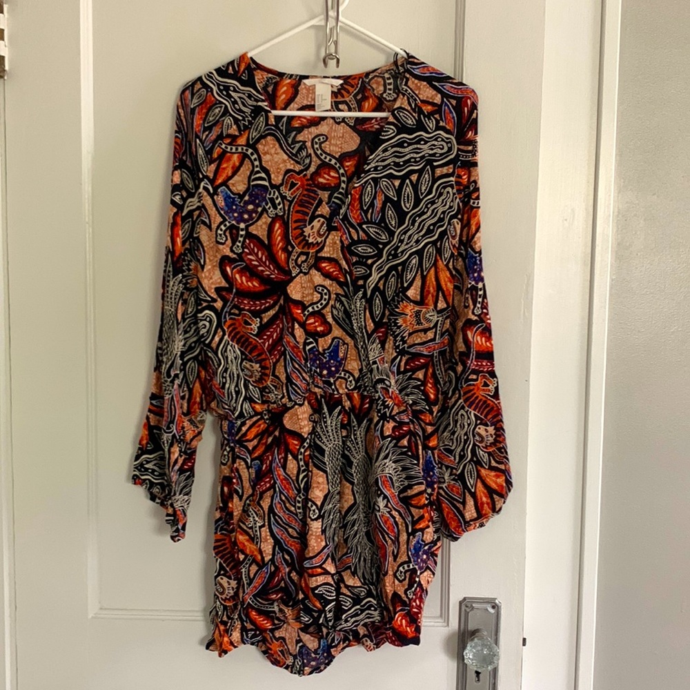 H&M colorful patterned romper. Size 12.